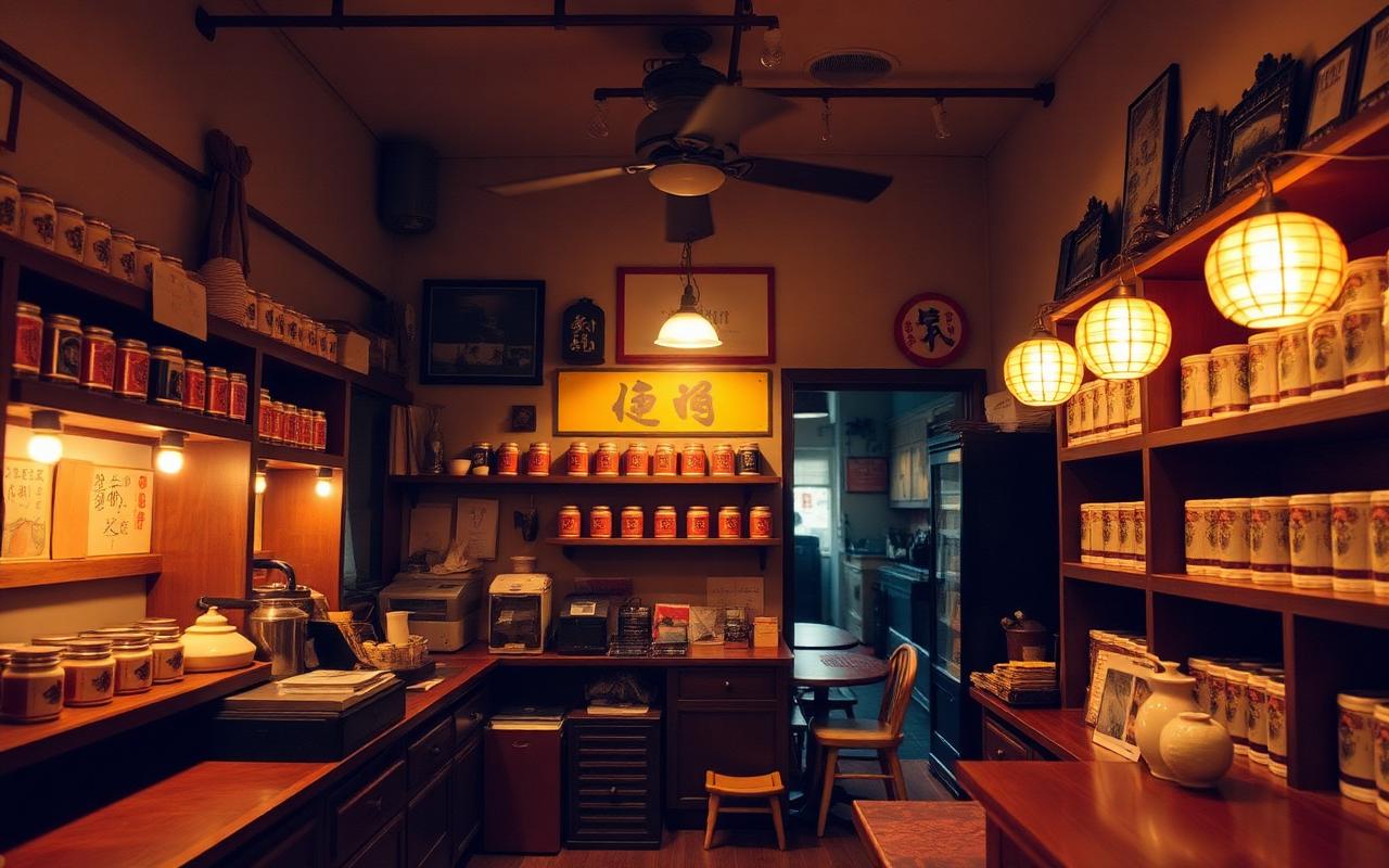 Interior of Teado Tea Shop on Hester Street